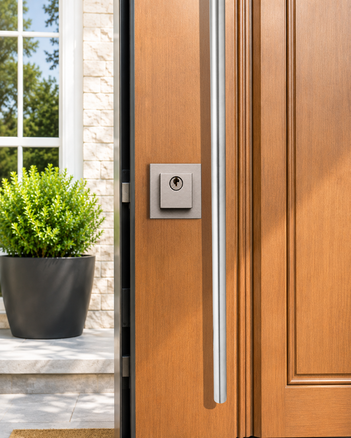 Solid Brass Square Deadbolt for Multipoint Door Locks – 62 x 62 mm Square Rosette