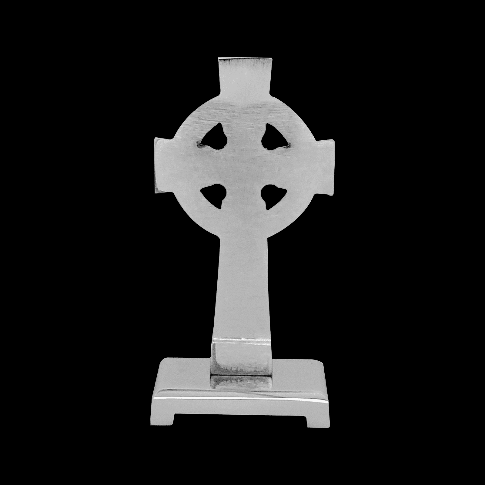 Decorative Brass Cross, 5-1/2" x 3" on Rectangle Base