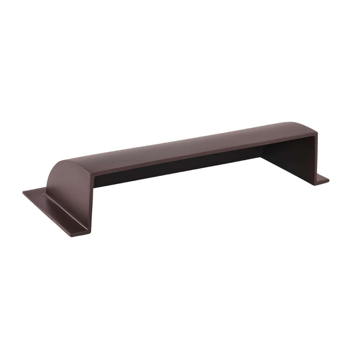 A 4x14 Brown dome deflector design in a white background
