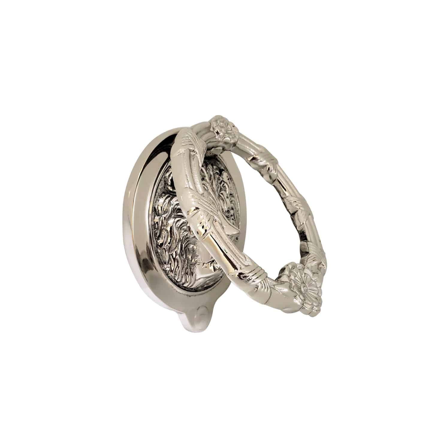 Door-Knocker-Lion’s-Head-8-Polished-Nickel_1