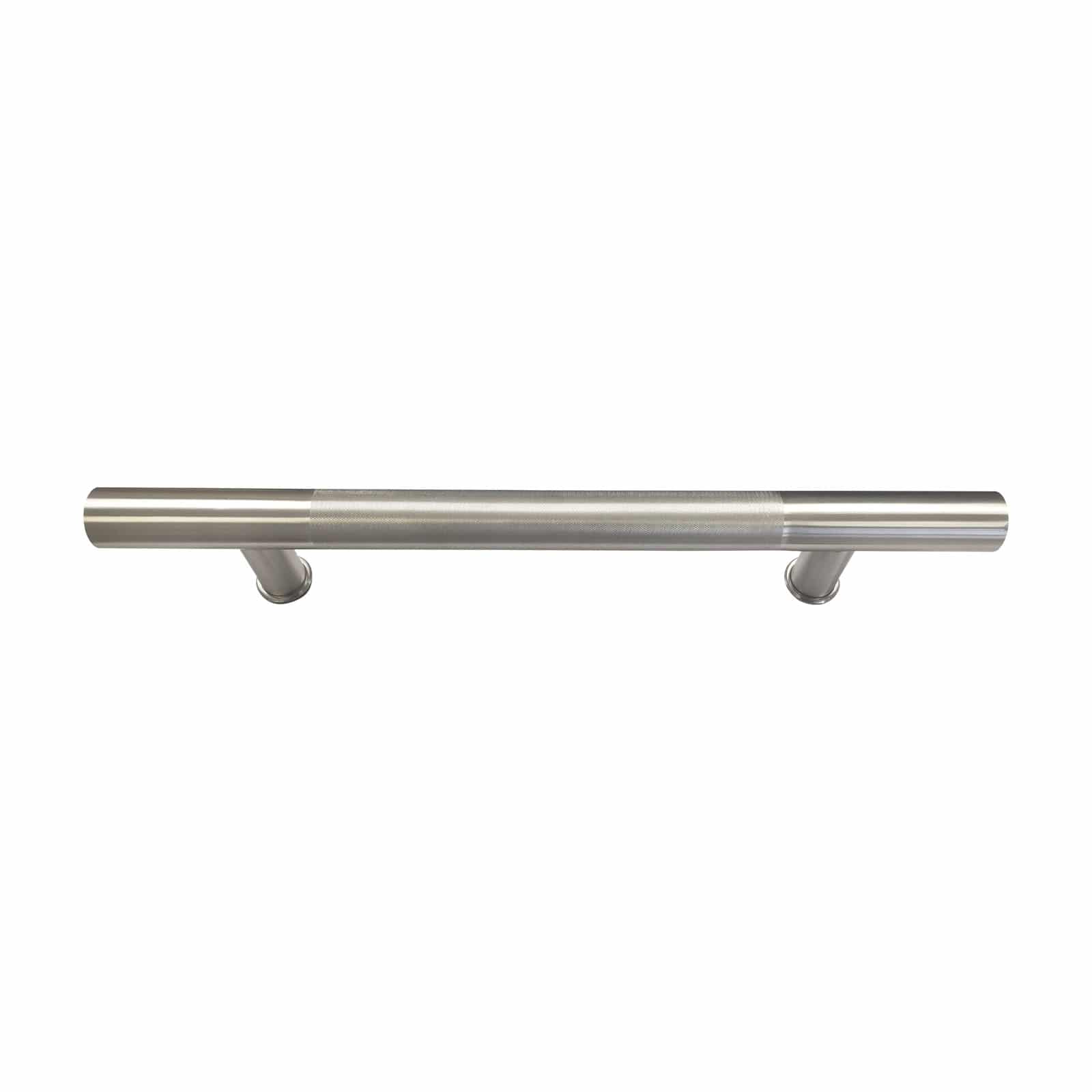 Door Pull Handle Round Knurling 18" Single Side Stainless Steel