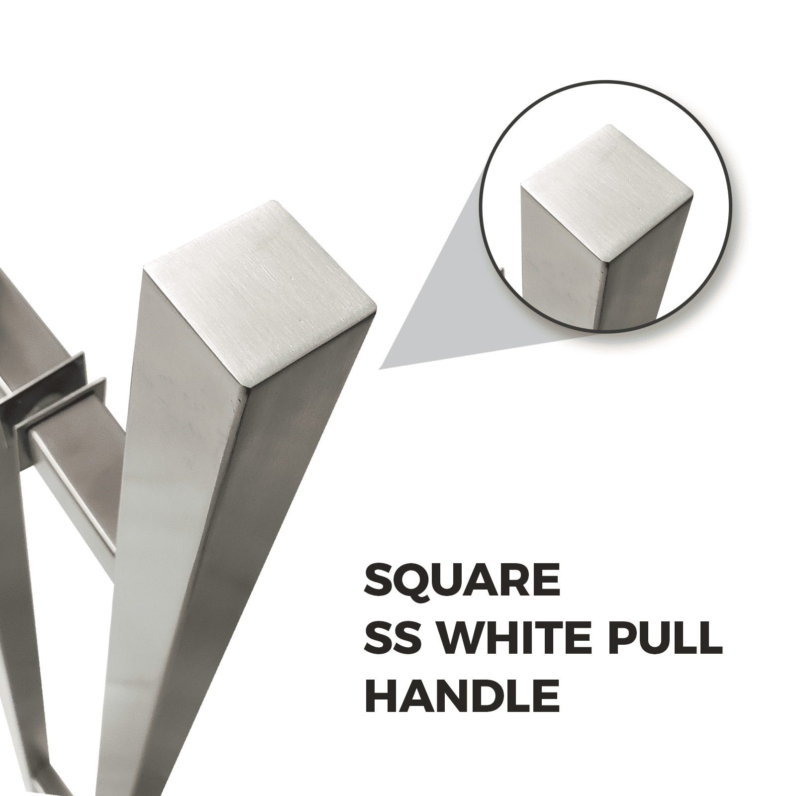 84" Back-to-Back Entry Door Pull / Push Handle - Square ‘H’ Type, Ladder Style Modern Design | Premium 304 Stainless Steel | Satin Brushed Finish