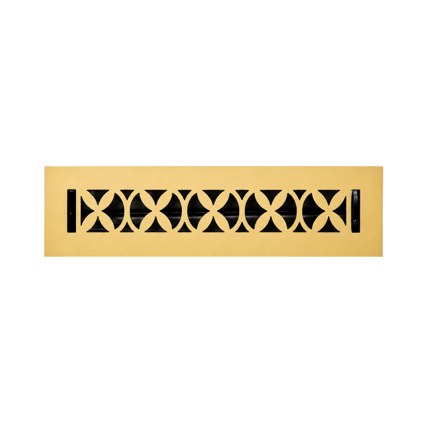 floor register matte gold in a white background