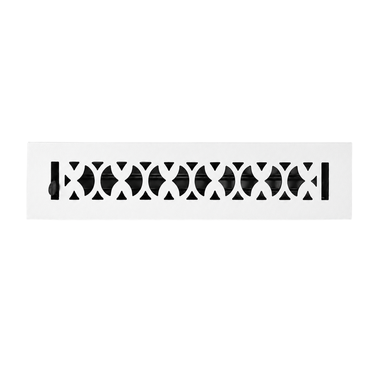 Cast Iron Floor Register 2" x 14” with Damper, Tudor Mushroom Design Vent Cover VR100