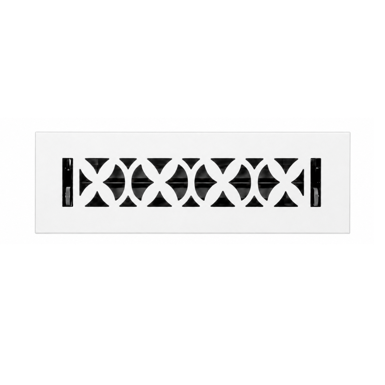 Cast Iron Floor Register 2" x 10” with Damper, Tudor Mushroom Design Vent Cover VR100
