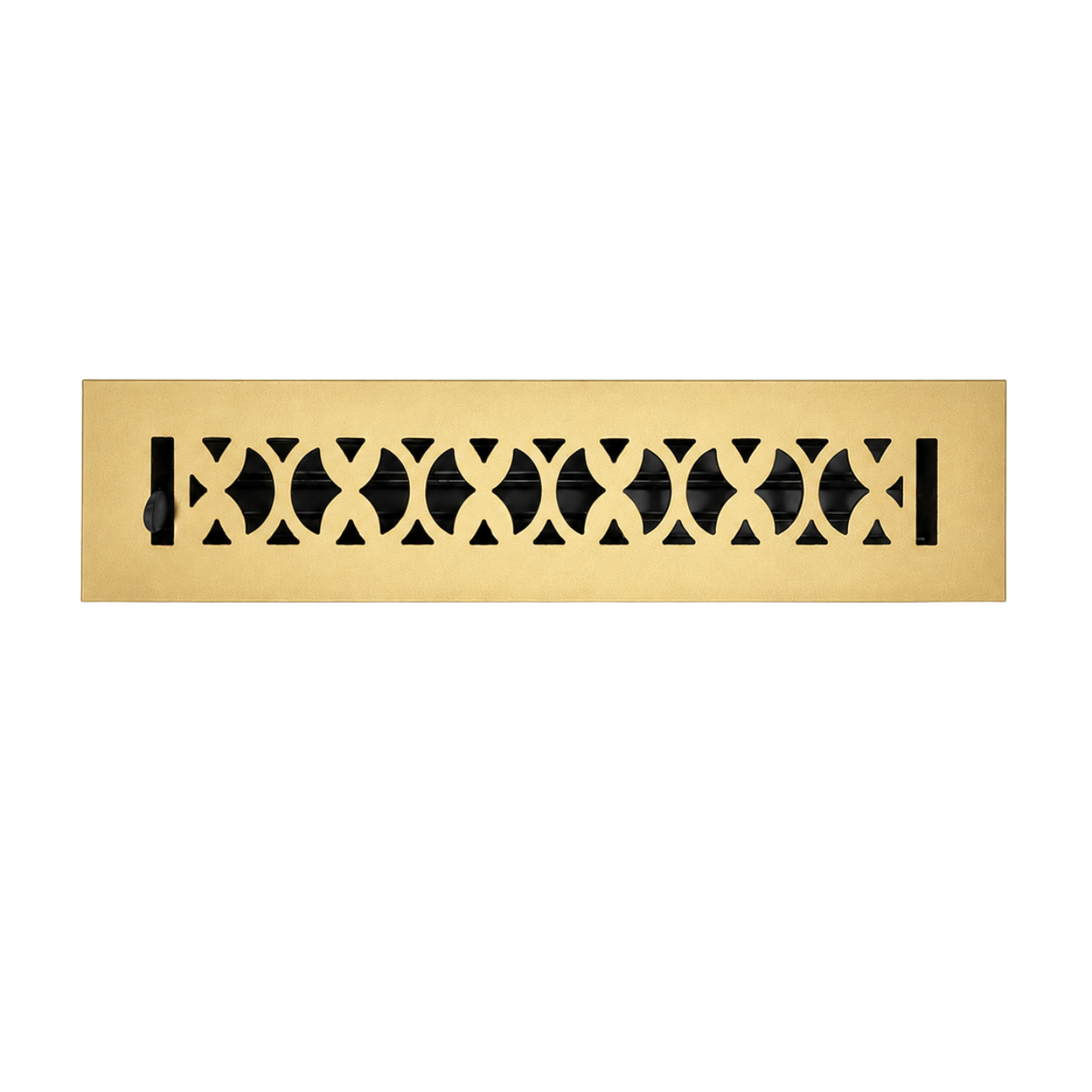 Matte Gold floor register in a white background