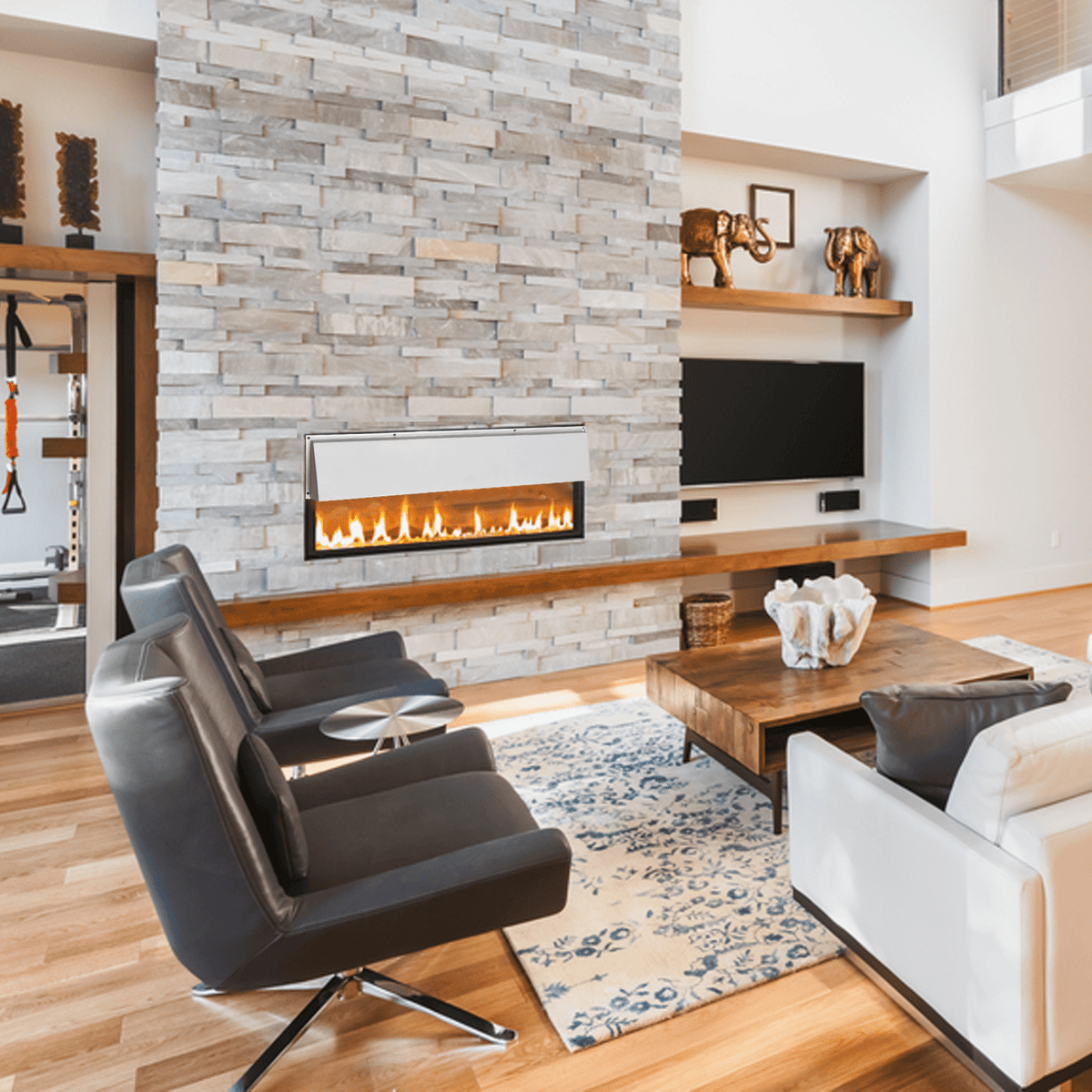 28" Fireplace Vent Deflector Hood – Cast Aluminum Heat and Airflow Director | Modern Wall-Mount Design