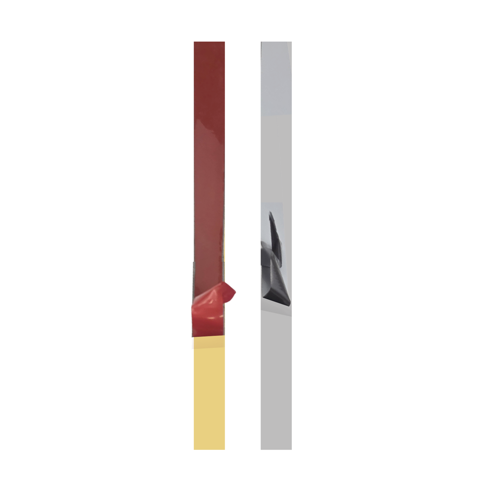 Stainless Steel 304 Flat Trim Strip with Self-Adhesive Backing – 1/2" Wide x 96" Long – Brushed Satin Nickel, Brushed Gold & Matte Black – Flat Strip with Rectangular Edges on both ends