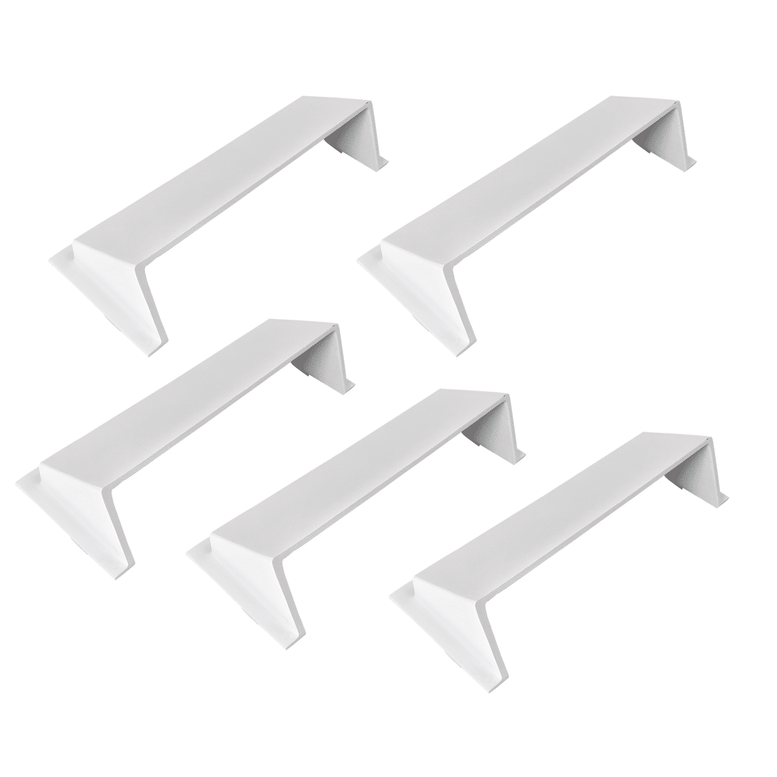 Metal Floor Vent Air Deflector 4″x10″ – Heavy-Duty Cast Aluminum HVAC Diverter Cover – Fits multiple standard 2″x10″, 3″x10″, 4″x10″, 6″x10″ Vent openings – Modern Design – Ideal for Use Under Furniture or Curtains, White Finish.