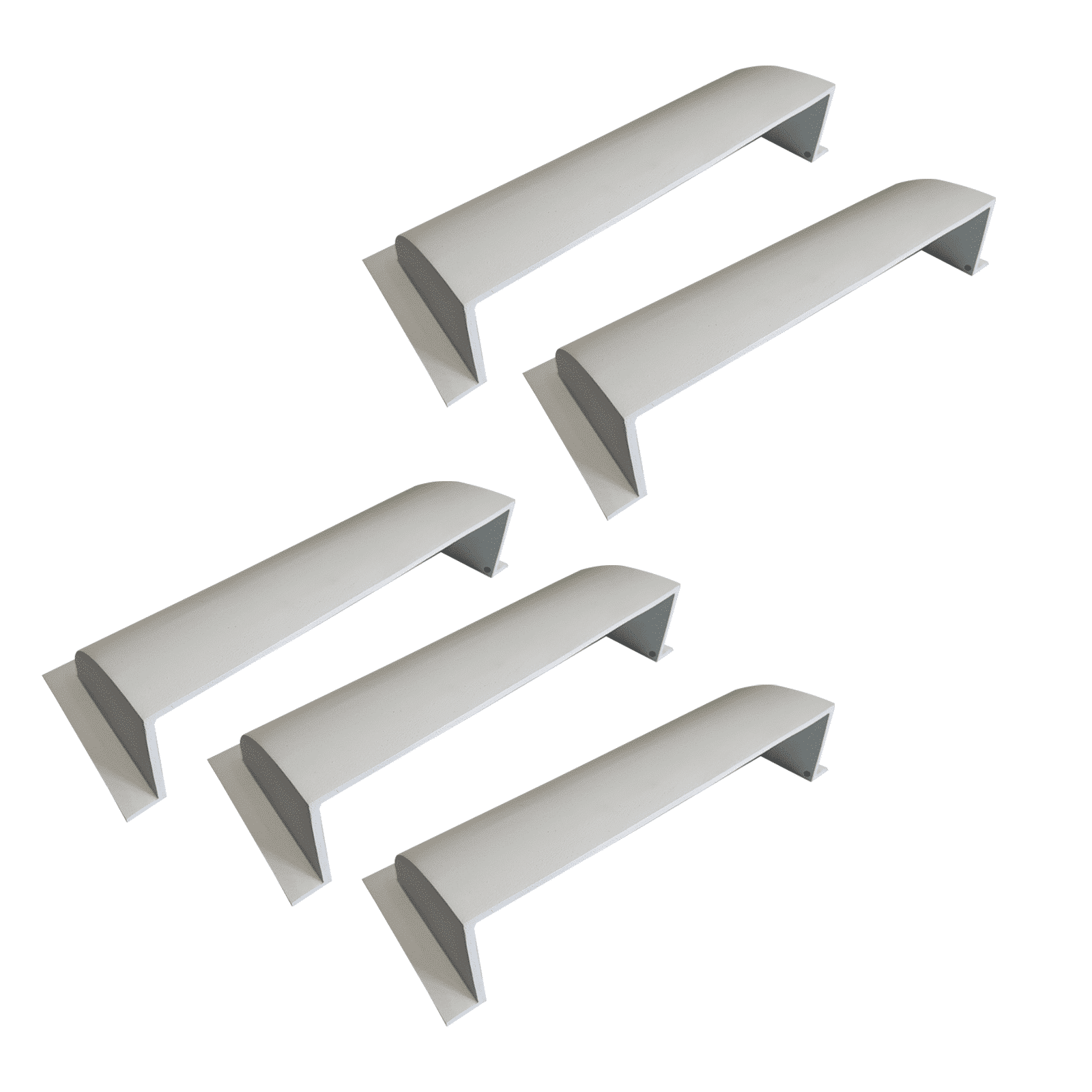 Metal Floor Vent Air Deflector 4"x14"- cast Aluminum HVAC Diverter fits on 4"x14" and 6"x14" Vents. Heavy - duty Vent Cover for Vents Under Furniture, Beds, Sofas, or Curtains - Dome Design White