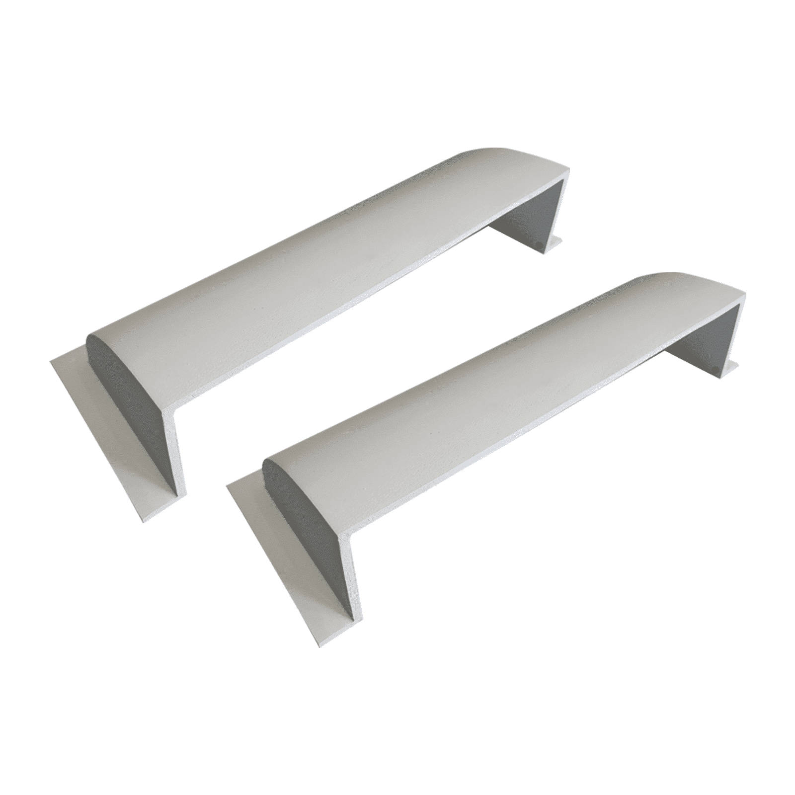 Metal Floor Vent Air Deflector 4″x10″- cast Aluminum HVAC Diverter fits on 2″x 10″, 3″x 10″, 4″x10″ and 6″x 10″ Vents. Heavy - duty Vent Cover for Vents Under Furniture, Beds, Sofas, or Curtains - Dome Design White