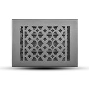 Floor Vent Cover / Register Size: 6” x 8” VR100 with Damper top faceplate outer size 7-1/4″ x 9-3/4″, thickness 5 mm, decorative handcrafted high-quality metal – cast aluminum powder coated Re-paintable for floors, walls, and ceilings