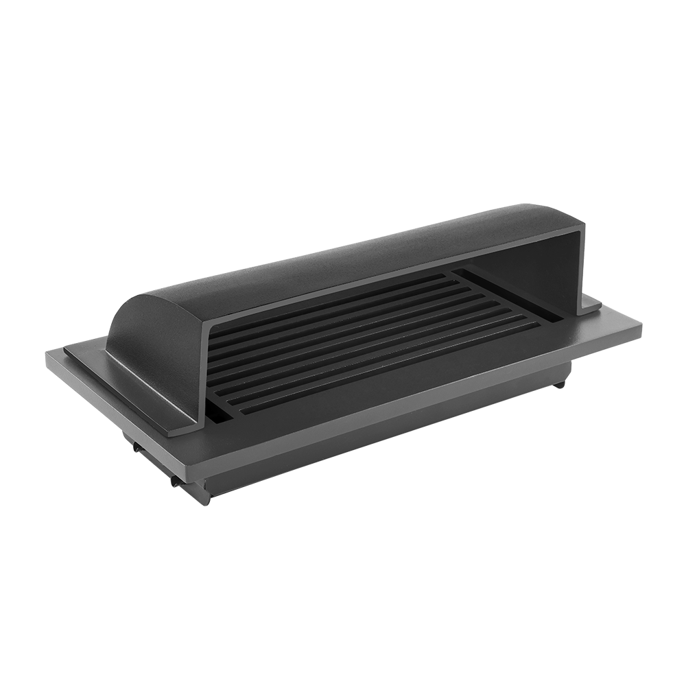 Metal Floor Vent Air Deflector 4"x10"- cast Aluminum HVAC Diverter fits on 2"x 10", 3"x 10", 4"x10" and 6"x 10" Vents. Heavy–duty Vent Cover for Vents Under Furniture, Beds, Sofas, or Curtains - Dome Design Black