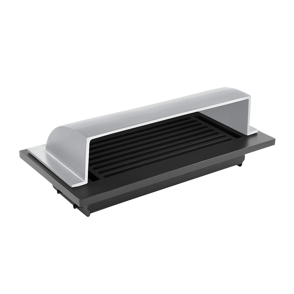 Metal Floor Vent Air Deflector 4″x10″- cast Aluminum HVAC Diverter fits on 2″x 10″, 3″x 10″, 4″x10″ and 6″x 10″ Vents. Heavy - duty Vent Cover for Vents Under Furniture, Beds, Sofas, or Curtains - Dome Design Matte Silver