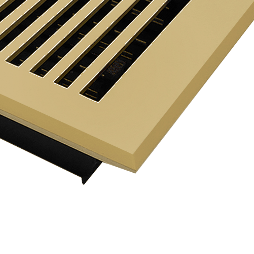 Floor Vent Cover / Register Size: 4” x 12” VR102 with Damper top faceplate outer size 5.6″ x 11.6″, thickness 5 mm, handcrafted high-quality metal - cast aluminum powder coated Re-paintable for floors, walls, and ceilings