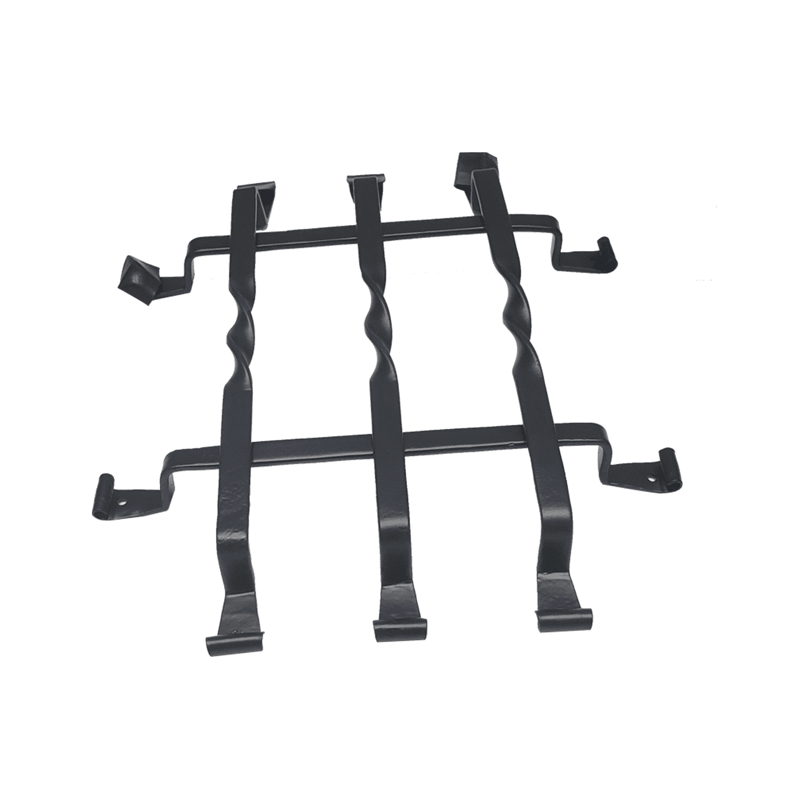 Grille de porte Speakeasy en fer à barre plate Twist Design 105