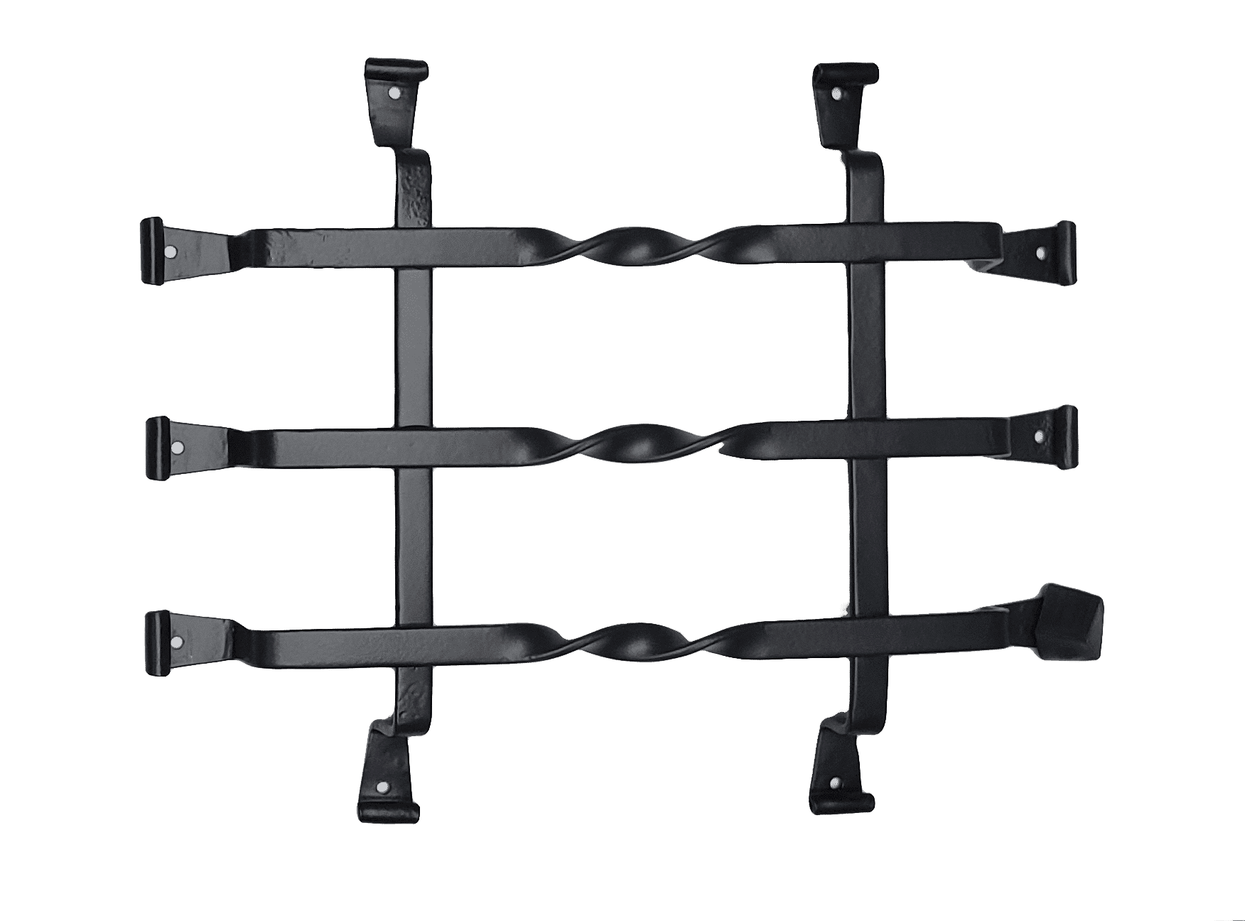 Grille de porte Speakeasy en fer à barre plate Twist Design 105