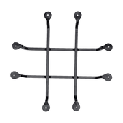 Grille de porte Speakeasy en fer, design carré simple 106