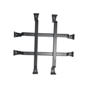 Grille de porte Speakeasy en fer, design carré simple 107