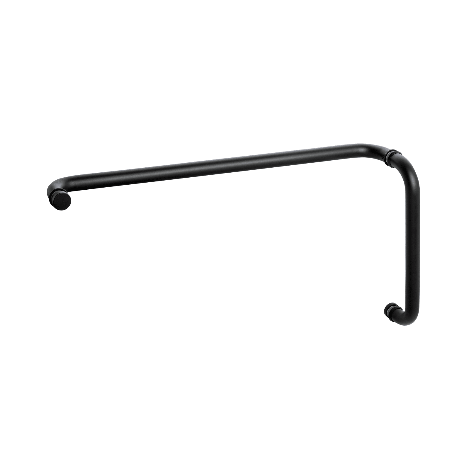 Poignée de porte de douche en verre et barre porte-serviettes, ronde, en acier inoxydable, 24 po