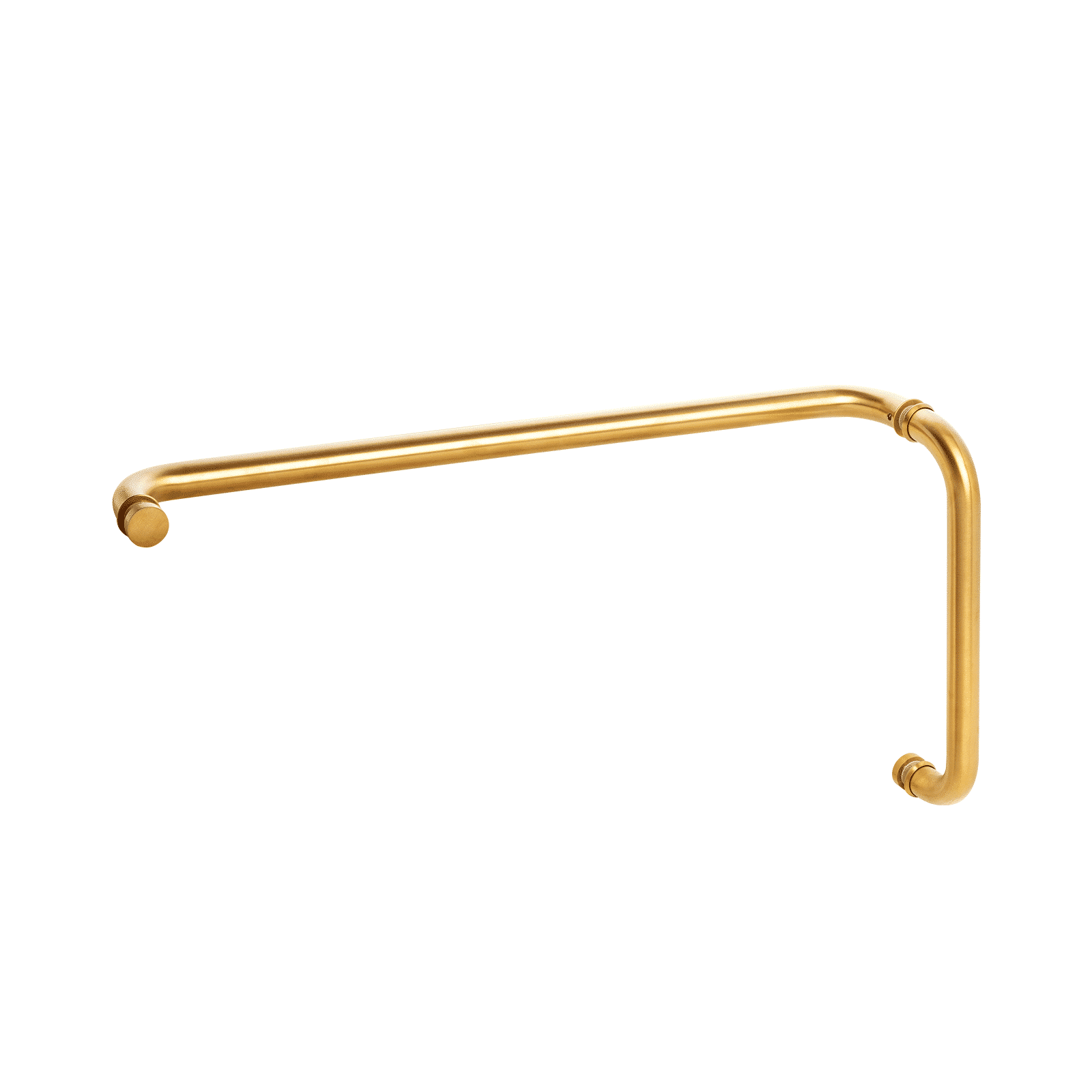 Poignée de porte de douche en verre et barre porte-serviettes, ronde, en acier inoxydable, 24 po