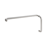 Poignée de porte de douche en verre et barre porte-serviettes, ronde, en acier inoxydable, 24 po