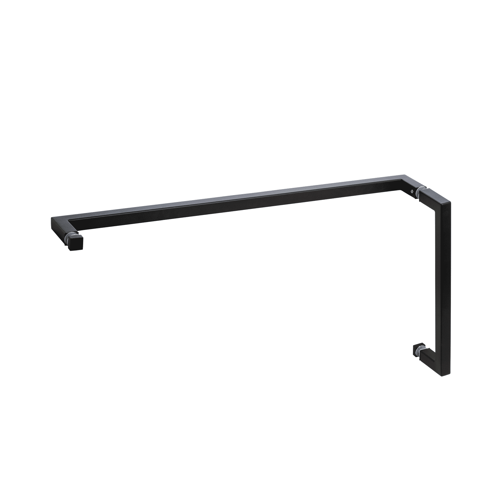 Poignée de porte de douche en verre et porte-serviettes, carré en acier inoxydable, 24 po