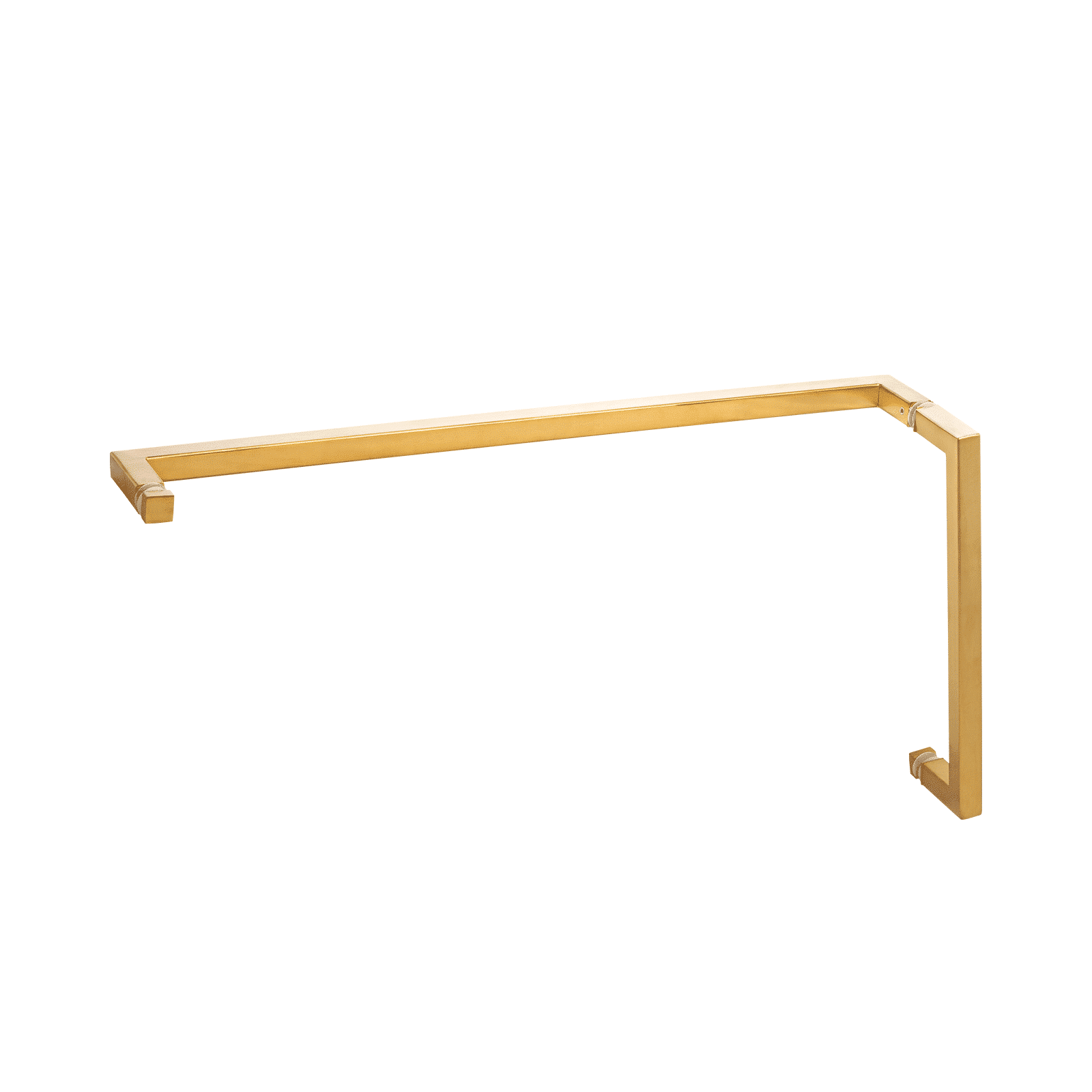Poignée de porte de douche en verre et porte-serviettes, carré en acier inoxydable, 24 po