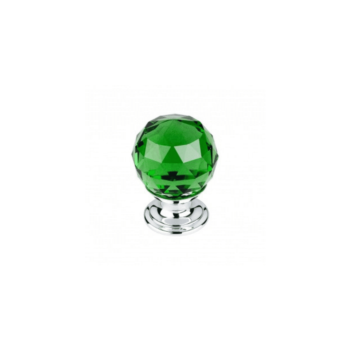 Green Crystal Knob 1-1/8 Inch