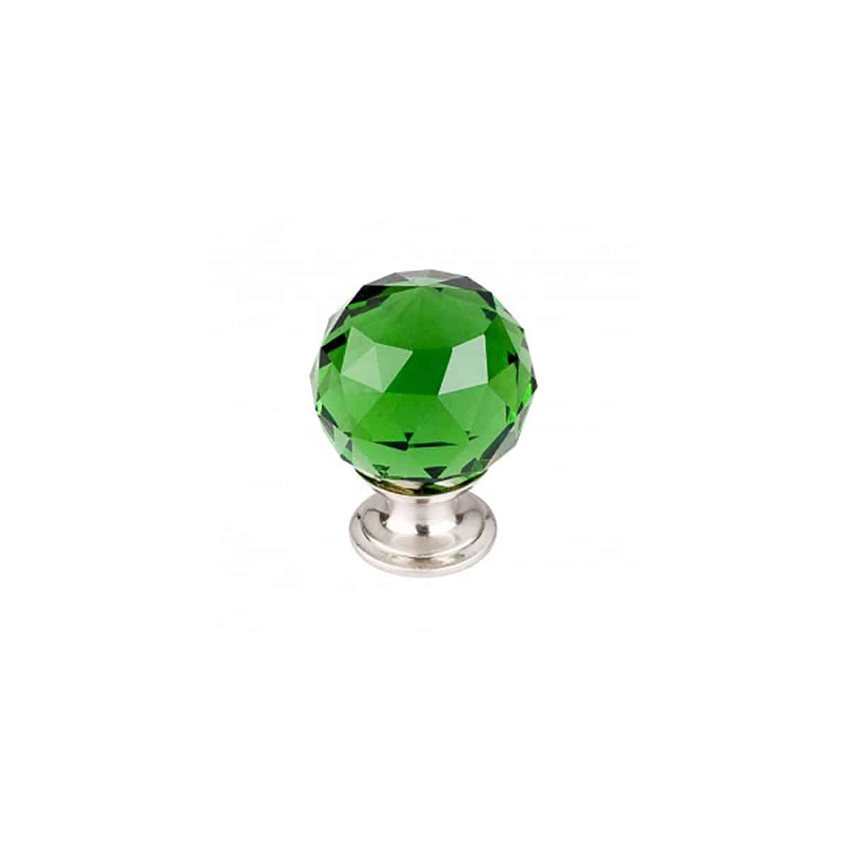 Green Crystal Knob 1-3/8 Inch