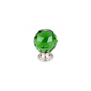 Green Crystal Knob 1-3/8 Inch