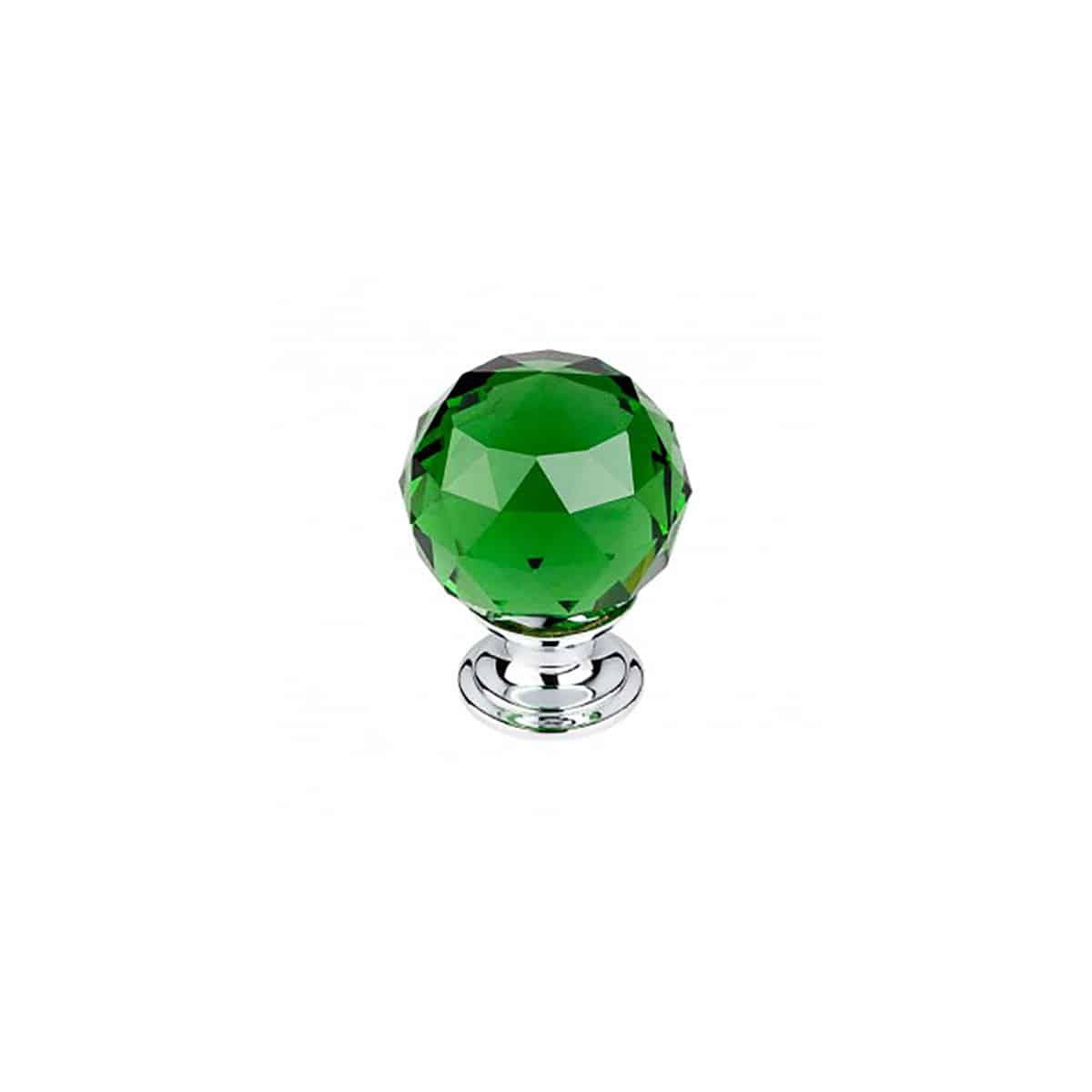 Green Crystal Knob 1-3/8 Inch