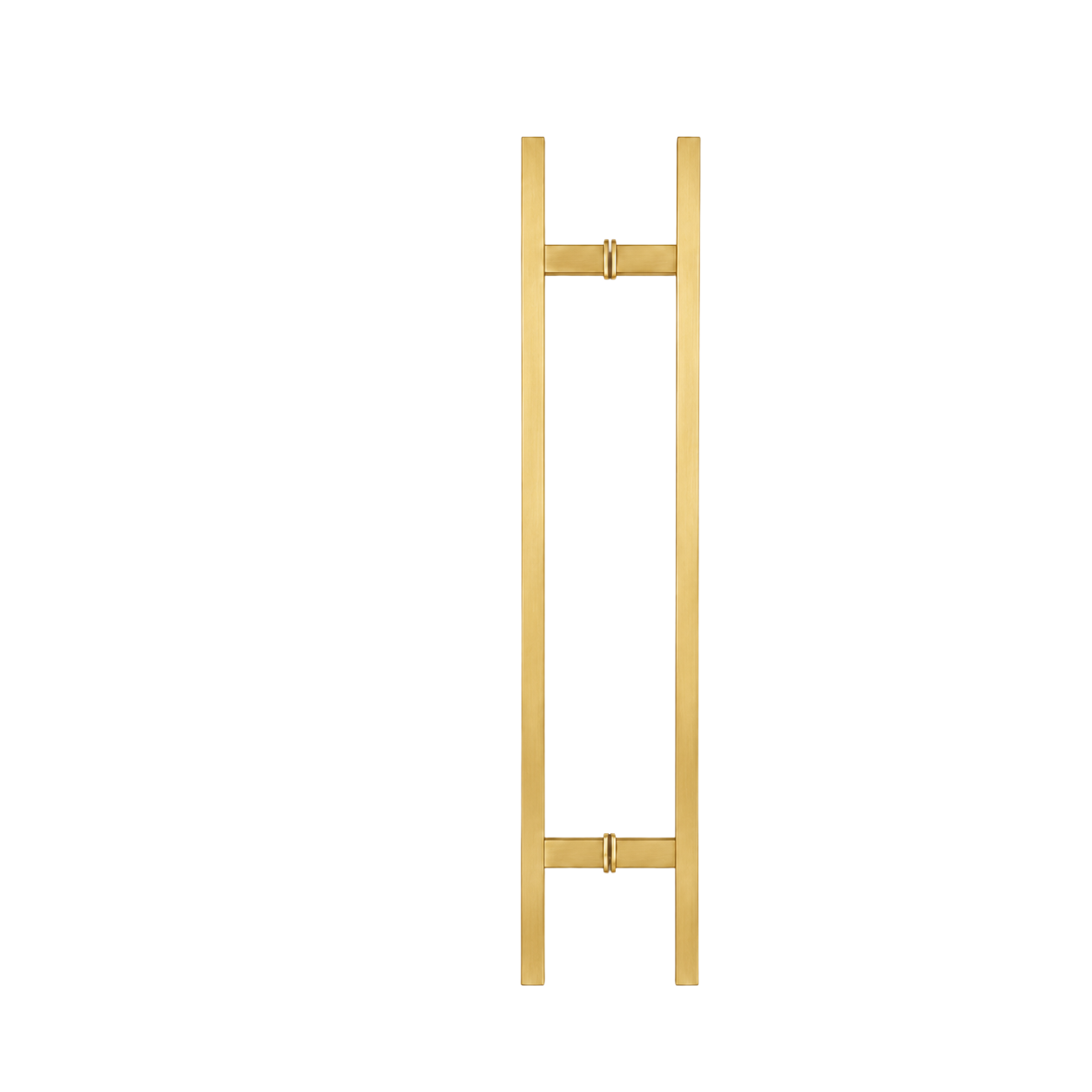 36" Back-to-Back Entry Door Pull Handle | Rectangle H Type Ladder Style | 304 Stainless Steel Front Door Push Pull Handle | for Residential & Commercial use - PVD Gold