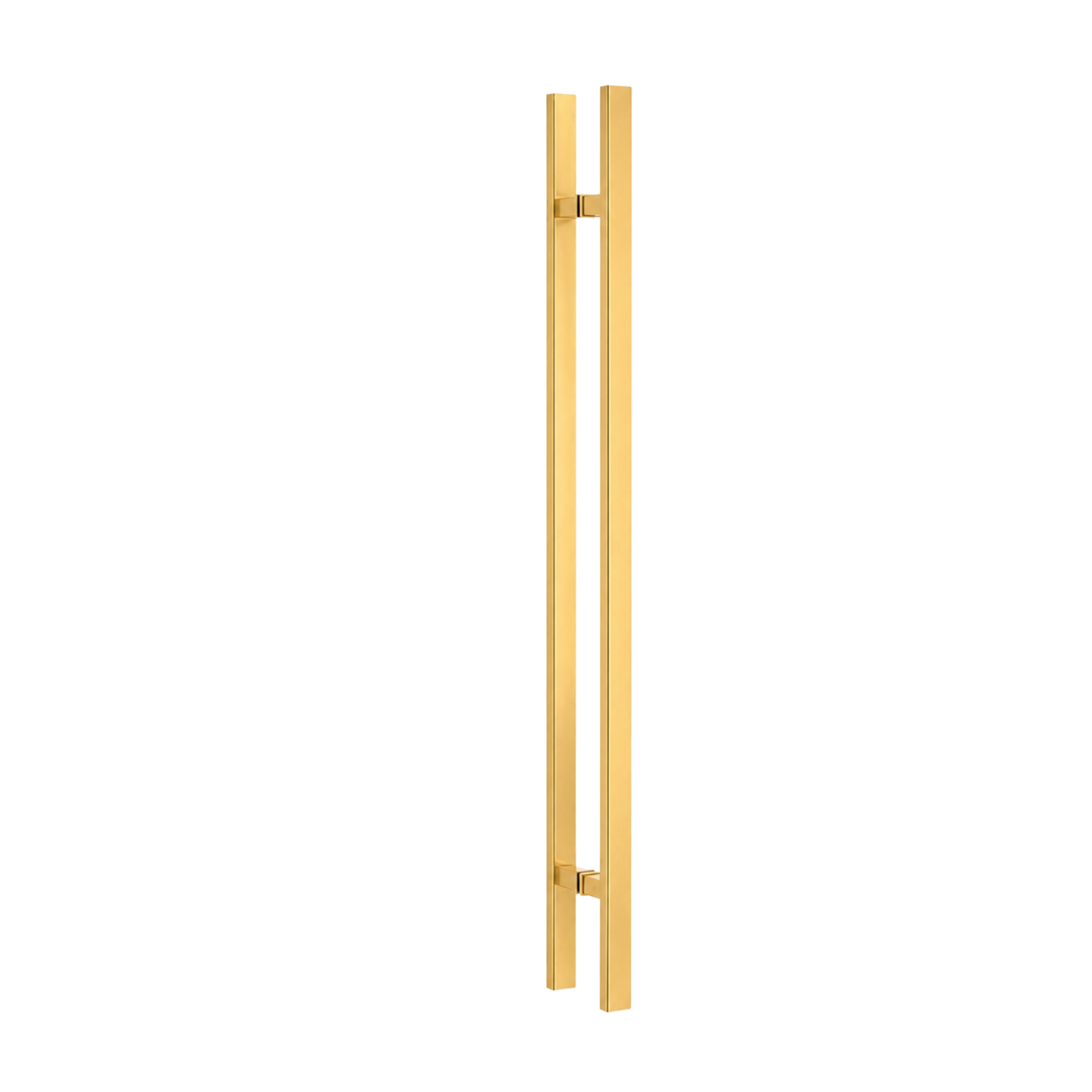 36" Back-to-Back Entry Door Pull Handle | Rectangle H Type Ladder Style | 304 Stainless Steel Front Door Push Pull Handle | for Residential & Commercial use - PVD Gold