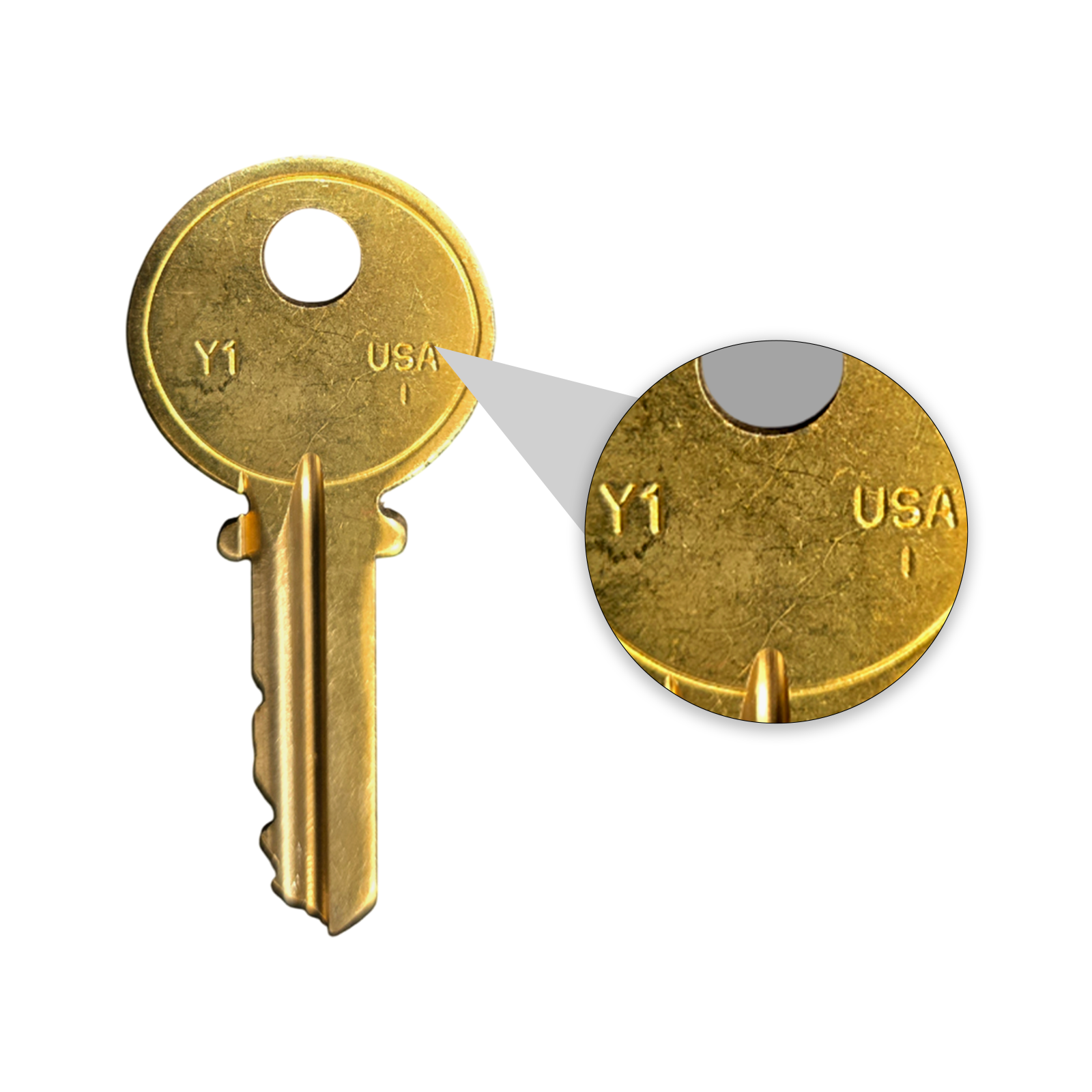 Euro profile Cylinder 70 MM,  Solid Brass Round - Set