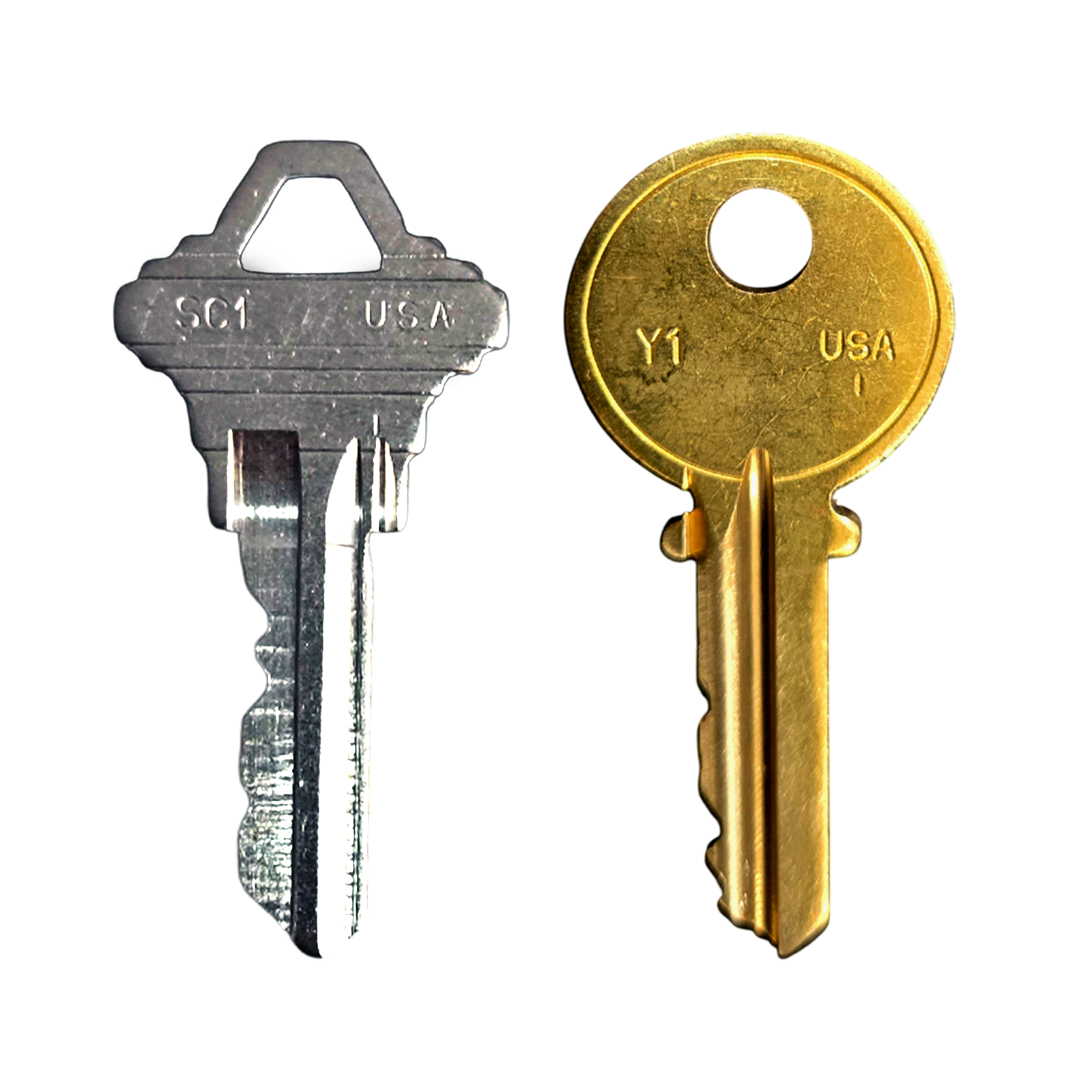 Blank (2) keys for Prima Multipoint lock American cylinder