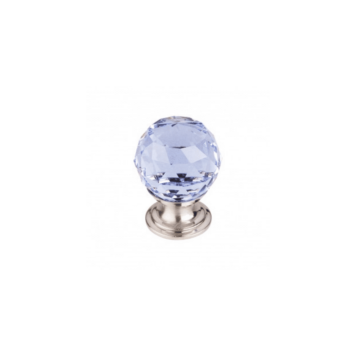Light Blue Crystal Knob 1-1/8 Inch