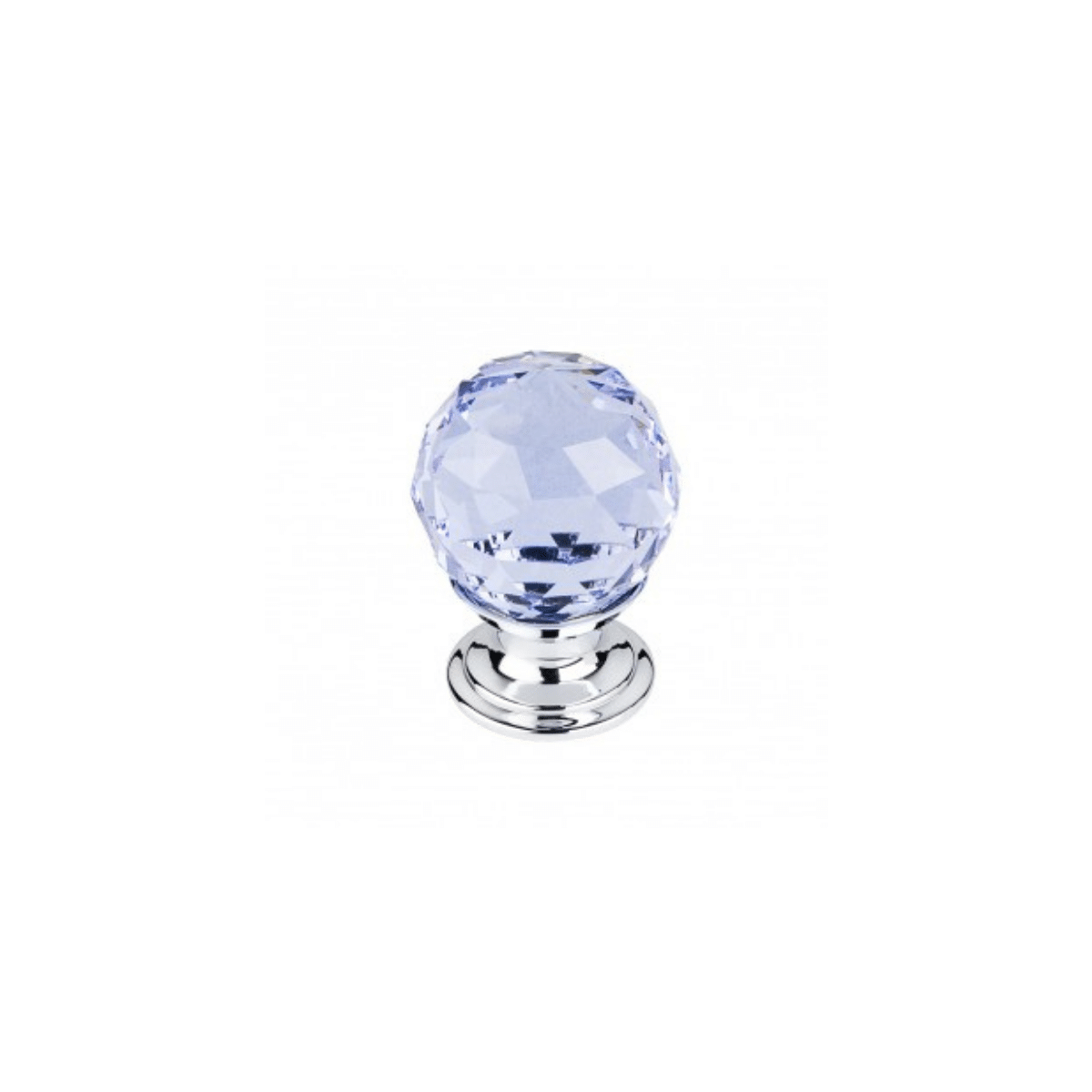 Light Blue Crystal Knob 1-1/8 Inch