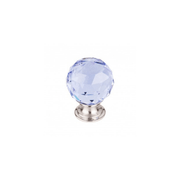 Light Blue Crystal Knob 1-3/8 Inch
