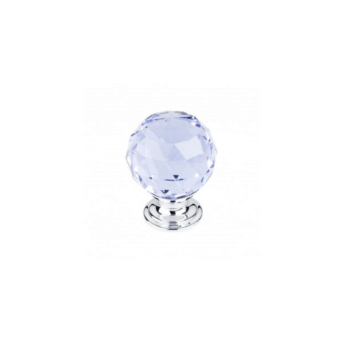 Light Blue Crystal Knob 1-3/8 Inch