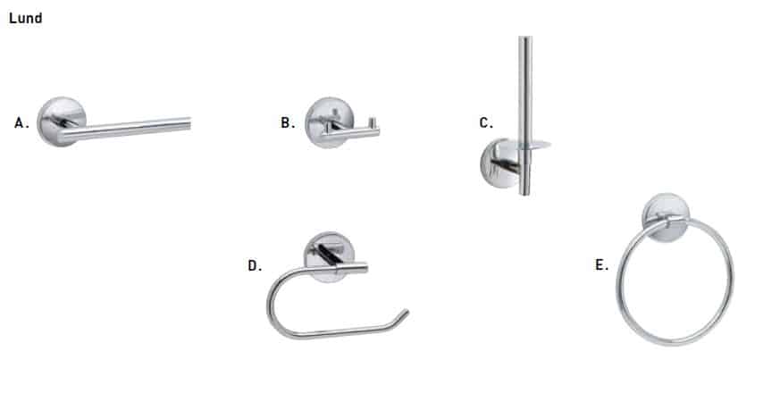 Taymor Lund Paper Holder Polished Chrome