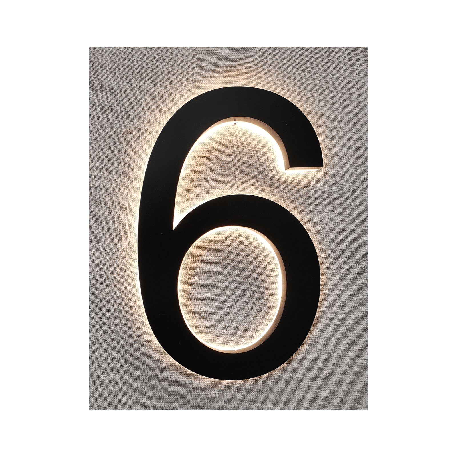 Numéros de maison modernes rétroéclairés à LED de 8 pouces, Prima 0 à 9