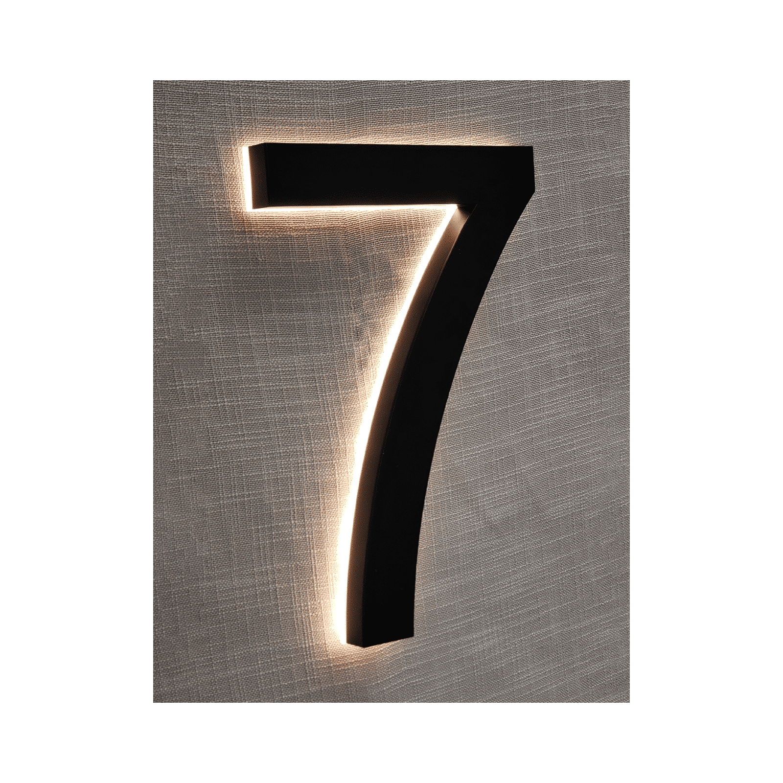 Numéros de maison modernes rétroéclairés à LED de 8 pouces, Prima 0 à 9