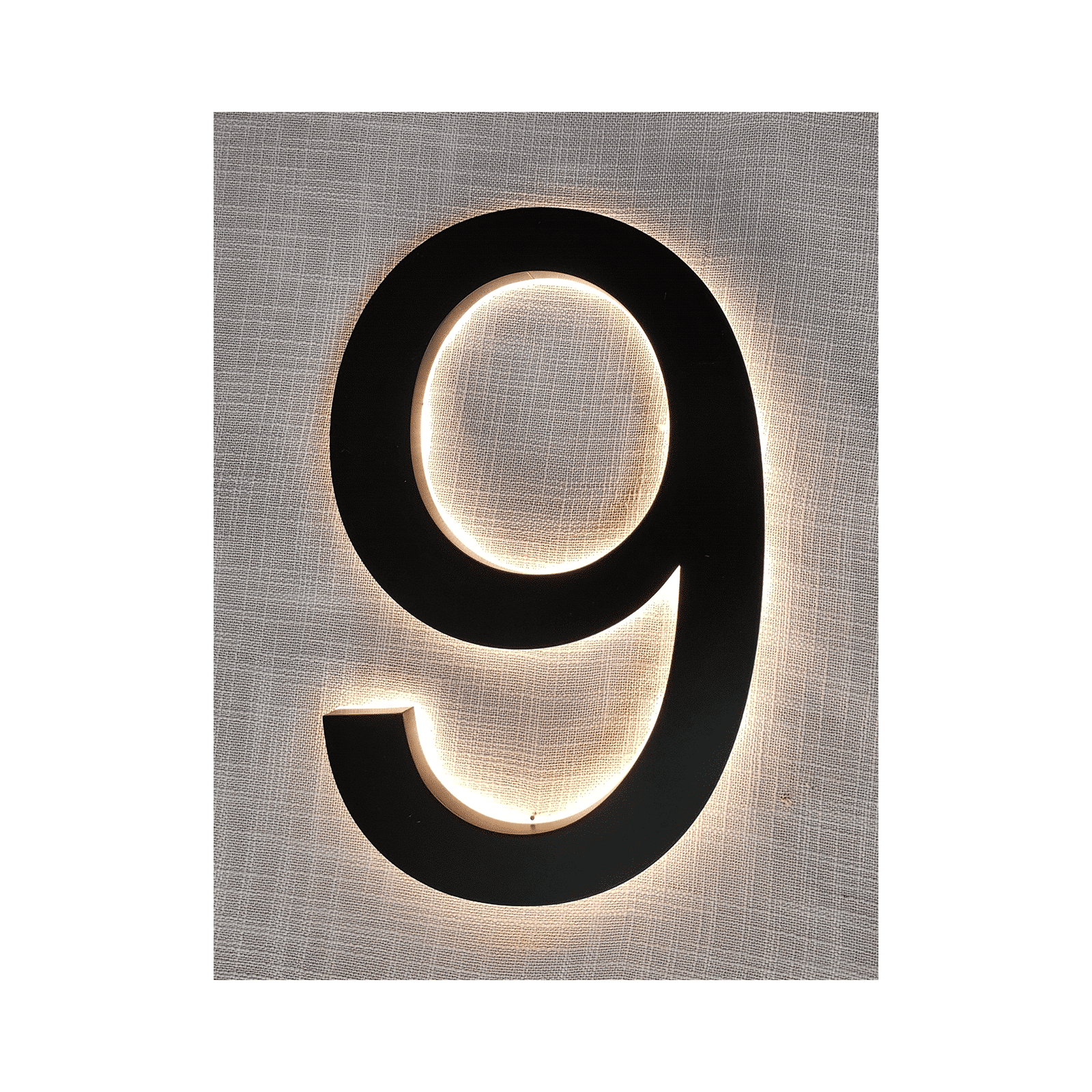 Numéros de maison modernes rétroéclairés à LED de 8 pouces, Prima 0 à 9