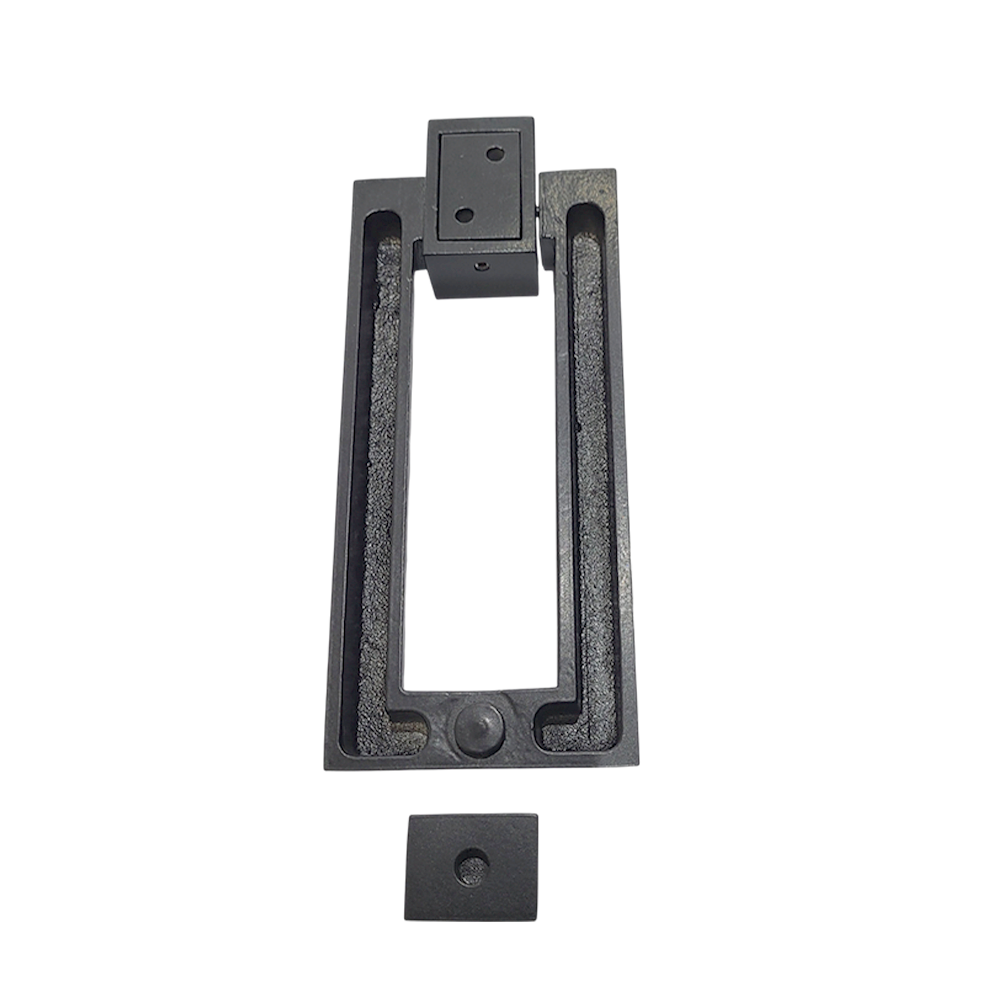 Modern Rectangle Door Knocker Black Cast aluminum 7"