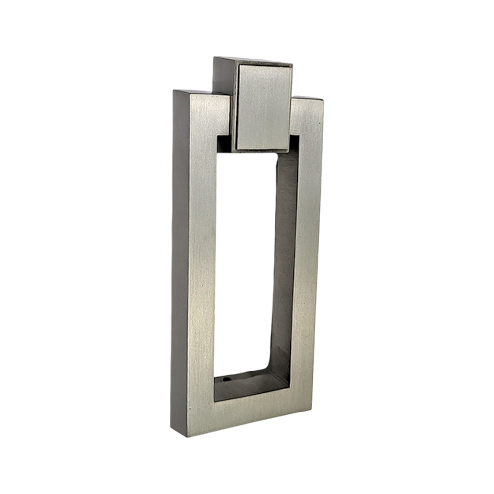 Modern Rectangle Door Knocker Satin Nickel Cast aluminum 7"