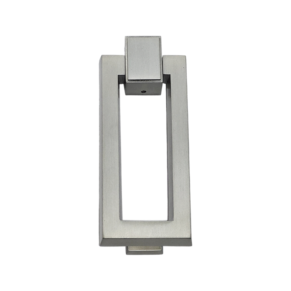 Modern Rectangle Door Knocker Satin Nickel Cast aluminum 7"