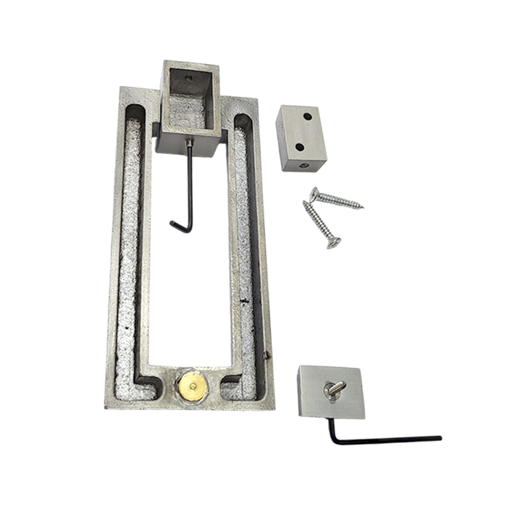 Modern Rectangle Door Knocker Satin Nickel Cast aluminum 7"
