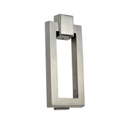 Modern Rectangle Door Knocker Satin Nickel Cast aluminum 7"