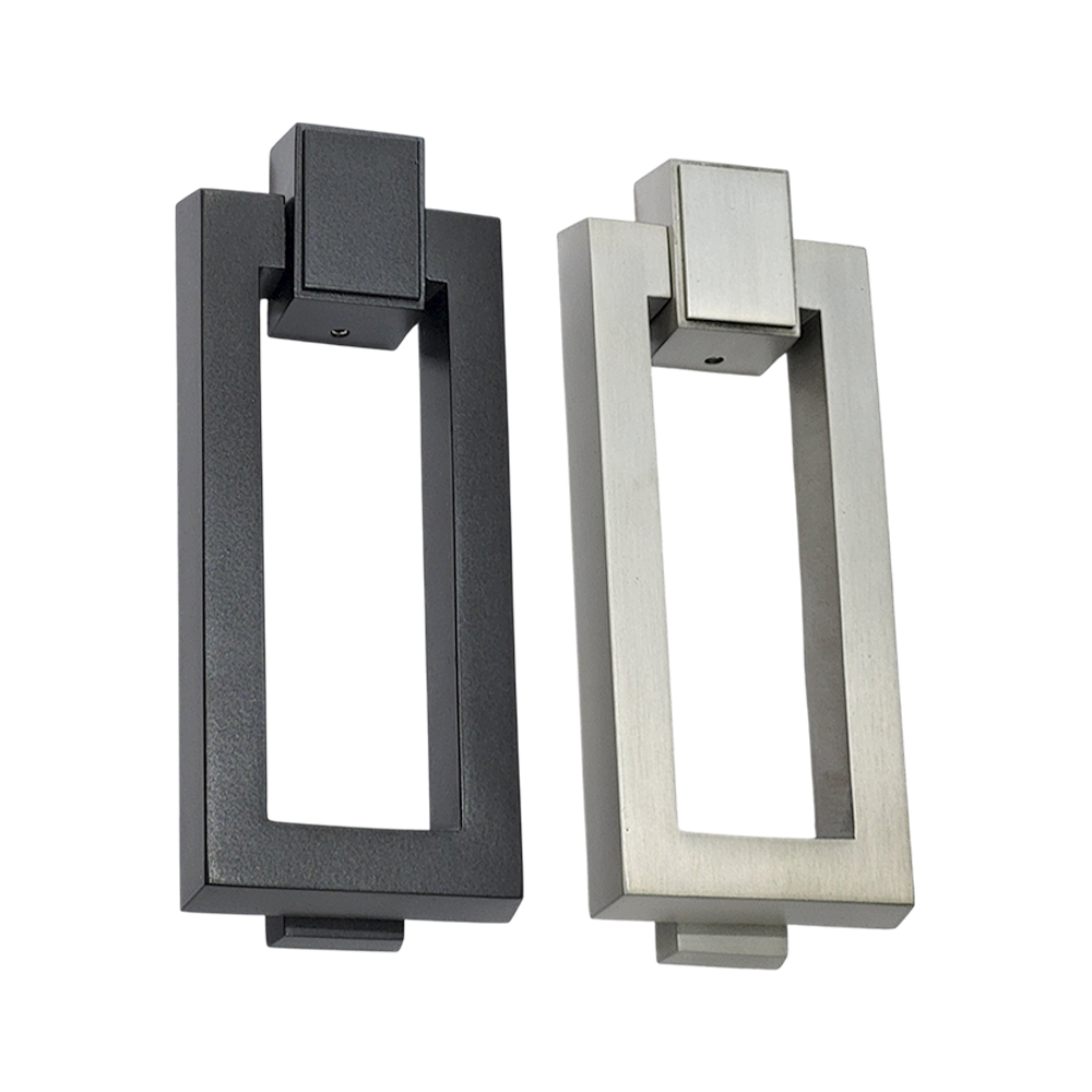 Modern Rectangle Door Knocker Satin Nickel Cast aluminum 7"